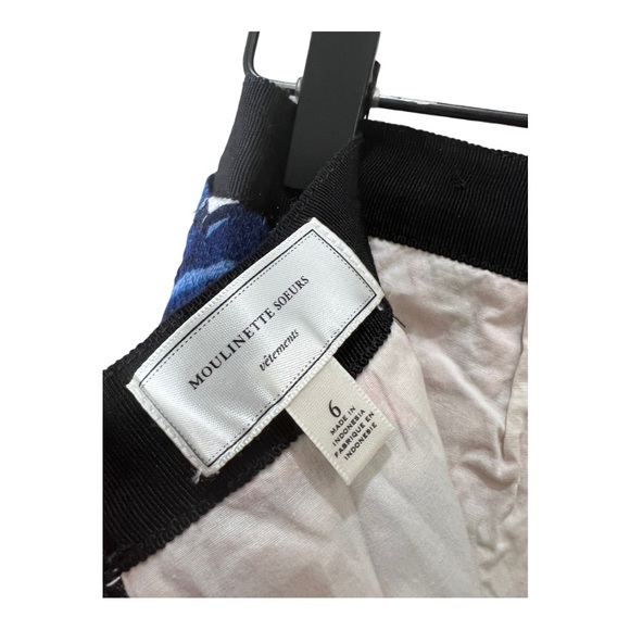 Anthropologie Moulinette Soeurs Navy & Red Poppies Fantastic Field Skirt Sz 6 - Picture 10 of 16